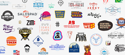 Updated Logo Banner branding colorful compilation creative derek mohr flash sheet food grand rapids graphic design identity lettering logo modernist music nft outdoor politics portfolio sports typography