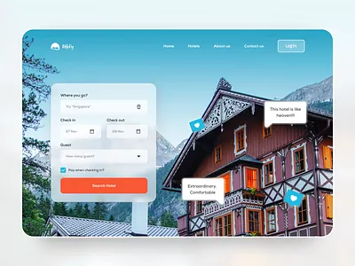 Hotel Booking Web Exploration booking site hotel hotel booking hotel reservation materialdesign mobile app design reservation screen design ui design uxdesign web template