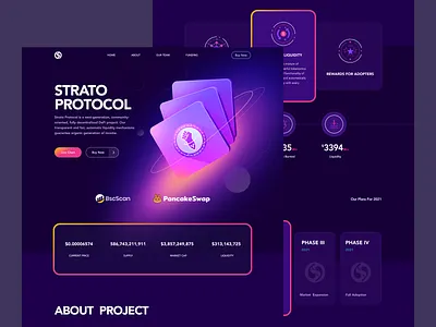 DeFi Landing Page Design blockchain branding crypto defi defi app design illustration landig page ui