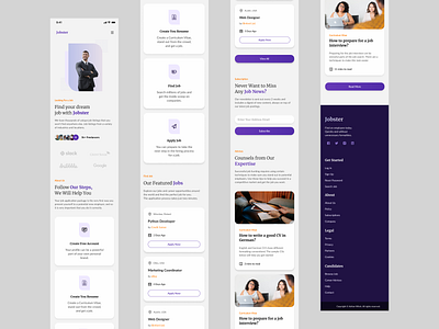 Mobile Version of Jobster - Job Finder design job job finder mobile mobile website rwd ui ux