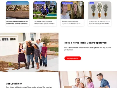 Real Estate web site ux ui