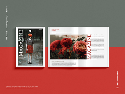 Free Premium Magazine Mockup magazine mockup