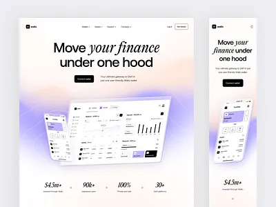 Product Page design for a DeFi Wallet blockchain crypto crypto wallet defi defi app design ui wallet