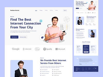Rainbow Internet Service Website Design broadband broadband landing page broadband landing page design broadband website design broadband website landing page commercial website design e commerce landing page e commerce web template e commerce website design internet internet service landing page internet web te internet website landing page ui ux web template website wifi landing page