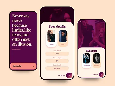 Good fitter app application design applications design ui ux