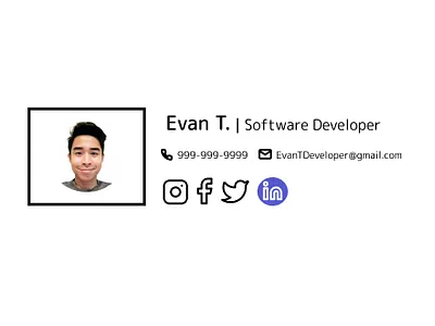 Email Signature Design (Black & White) branding business design email email signature figma graphic design icon logo mockup product design typography ui ux vector web