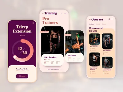 Good fitter - Training app application design applications design mobile mobile application ui ux