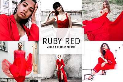 Ruby Red Mobile & Desktop Lightroom Presets professional add ons