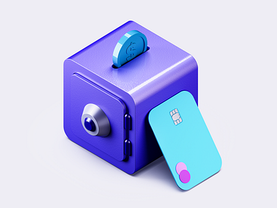 Safe box 3d animation app design branding design edillustration graphic design illustration inspiration interaction interface isometric logo motion graphics safe safebox ui ux