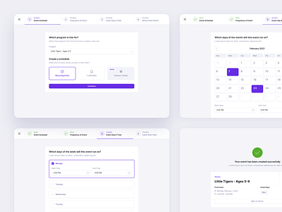 LaunchPad Event Setup Experience clean saas sport tailwind web app