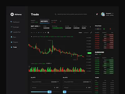 Athena Crypto Trading Terminal blockchain crypto dashboard defi dex swap trade trading web 3