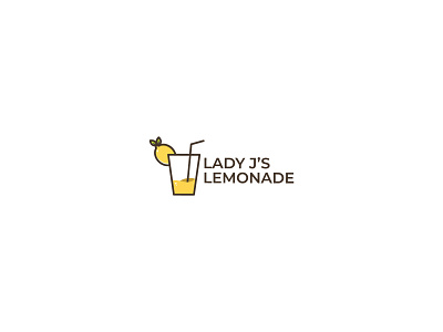 lemon Drink logo brand lemon lineart minimal yellow