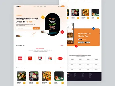 Food Ordering Website app branding design figma illustration ui ux