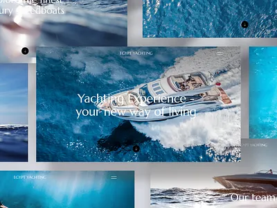 Egypt Yachting blue boat boat charter web design figma luxury sea sea trips travel ui ux uxui web design web development webflow website yacht yacht charter yacht charter web design yachting website