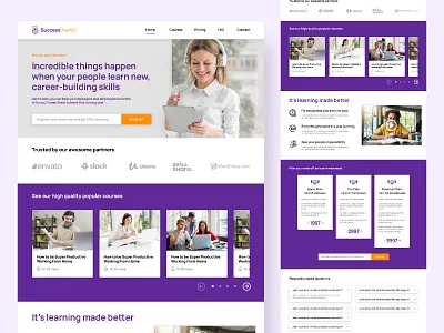 Career Building Website adobe xd app design figma layout online teaching product purple ui ui ux ux website
