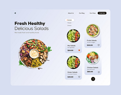 Food landing page Header Exploration