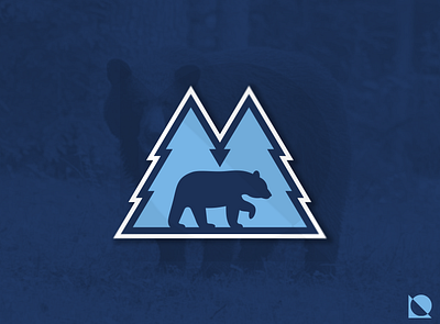 Maine Black Bears Alternate Logo Concept bear black bears blue branding college football graphic design hockey illustrator logo maine ncaa photoshop pine tree university vector