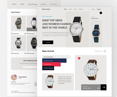 Premium Wacth - Web Design cool design wesite marketplace minimalist nft simple ui uidesign uiux wacth web webdesign