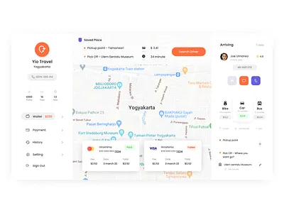 YIO TRAVEL branding design illustration landing page logo ui uiux user experience user interface ux