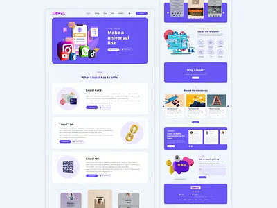 Designing Responsive the home page of the Liopal website design illustration langing page ui ux web webdesign website