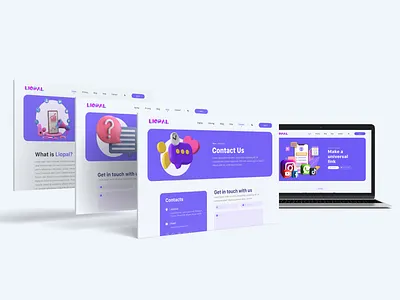 Designing Responsive the inner pages of the Liopal website design illustration langing page link qr responsive ui ux visitcard web webdesign website