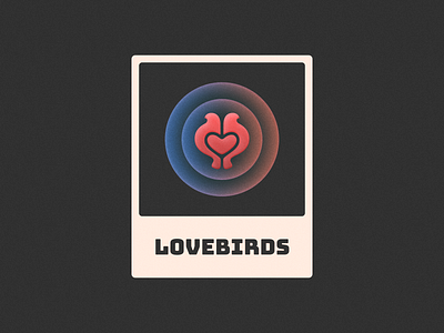 Lovebirds! bird brand brand identity branding card figma glow gradient grain heart icon illustration logo logo design love mark noise poster symbol texture