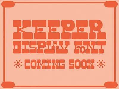 Keeper Display Font - Coming Soon 70s branding custom font design disco font fonts graphic design handdrawn illustration illustrator lettering logo old school font retro fonts vintage lettering