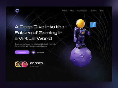 Centro - Virtual Reality Platform assets blockchain crypto digital games landing page metaverse museum nft platform reality responsive trade ui ux virtual web website