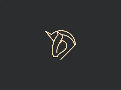Unicorn abstract animal branding design graphic design horn horse illustration lineart logo magic minimalist modern monogram simple unicorn