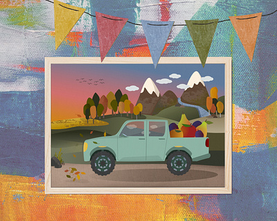 Fruit truck car kids illustration affinity designer children book illustration children illustration fairytale fruits graphic design kids illustration truck car illustration vehicle illustration whimsical illustration woodland