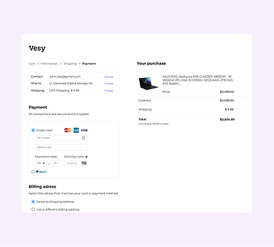 Checkout page buying challenge check out checkout credit card daily daily ui junior payment practice ui ux design