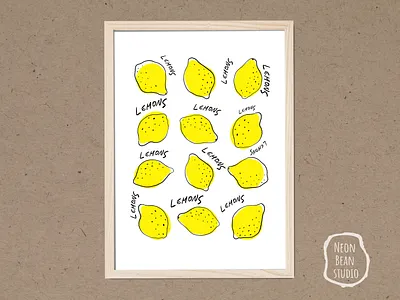 Abstract minimal lemons illustration abstract lemons affinity affinity designer fruit illustration lemon lemon illustration minimal minimal illustration scandinavian