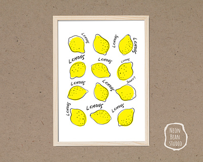 Abstract minimal lemons illustration abstract lemons affinity affinity designer fruit illustration lemon lemon illustration minimal minimal illustration scandinavian