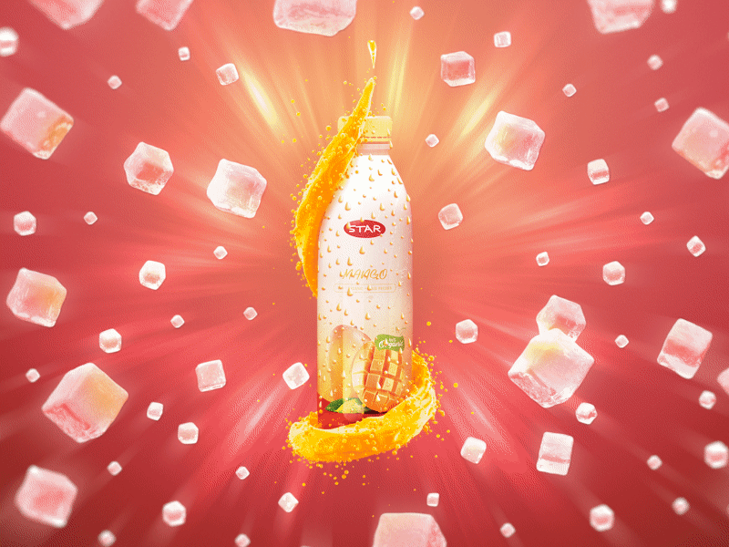 Label design l Star Juice beverage
