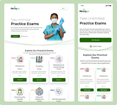 Examination preparation responsive website app branding dailyui design examination mobile app design mobile ui online class online exams online school practical exams preparation for exams
