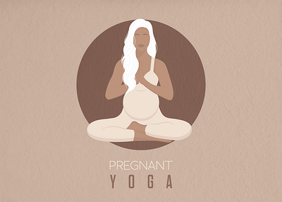 Poster design. Faceless illustration. advertisement art center design digital faceless fitness health healthy namaste poster pregnancy pregnant studio style woman yoga