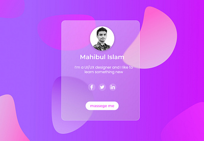 Glassmorphism UI Design branding design glassmorphism glassmorphism ui design illustration ui ui ux web banner web ui website design