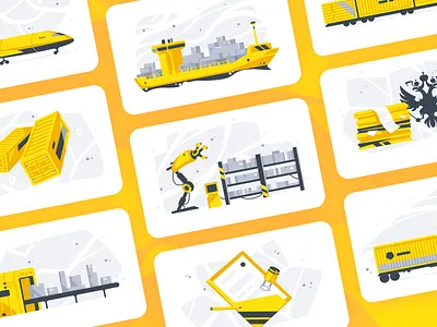 «Transitplus» illustrations art avia branding colors delivery design graphic design illustration transport vector