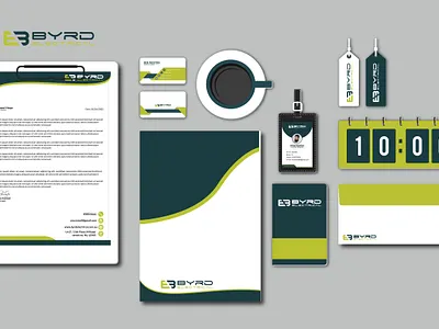 Byrd Electrical Stationary design branding creative logo design fiverr graphic design illustration logo logo design logo maker
