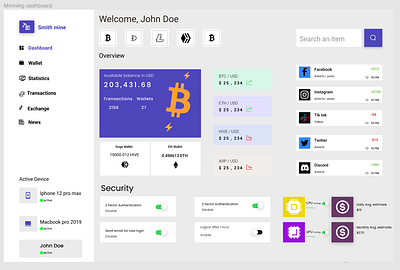 Banking dashboard for PC design figma graphic design landing page ui ui ux vector