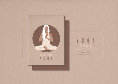 Poster for a yoga studio. art center digital fitness flyer health healthy illustration poster pregnancy pregnant yoga