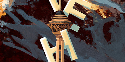 Tehran poster for ShowUsYourType fragment2 art city design illustration lettering poster tehran type