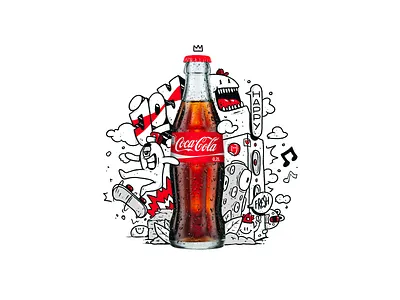 Refresh with CocaCola cartoon character design coca cola cocacola design doodle drawing dreadpen illustration