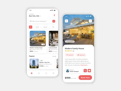 Real Estate App Design app design building clean design home app home rent house ios app minimal mobile app property real estate real estate app rent rent app residence ui uiux uxdesign