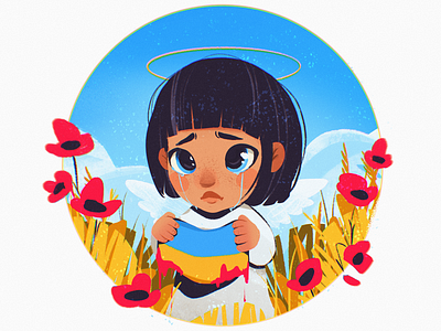 Children Shouldn't Suffer child crying design design studio digital art digital illustration digital painting graphic design help children illustration illustration art illustrations illustrator no war in ukraine people procreate stand for ukraine stand with ukraine stop war ukraine