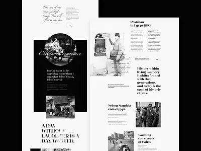 Black & White - Egypt 1839 - 1920 branding design illustration landing page ui ux web web design