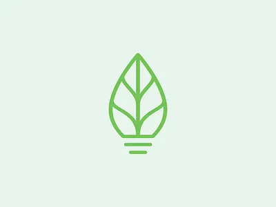 Fresh Idea Logo Concept branding bulb design electric energy fresh genius icon idea identity inspiration lamp leaf lightbulb logo minimalist modern simple smart technology