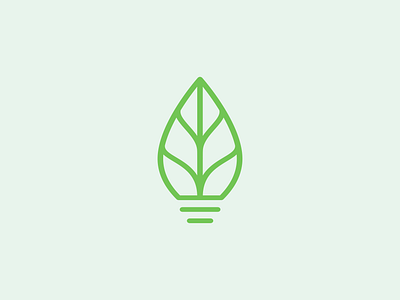 Fresh Idea Logo Concept branding bulb design electric energy fresh genius icon idea identity inspiration lamp leaf lightbulb logo minimalist modern simple smart technology