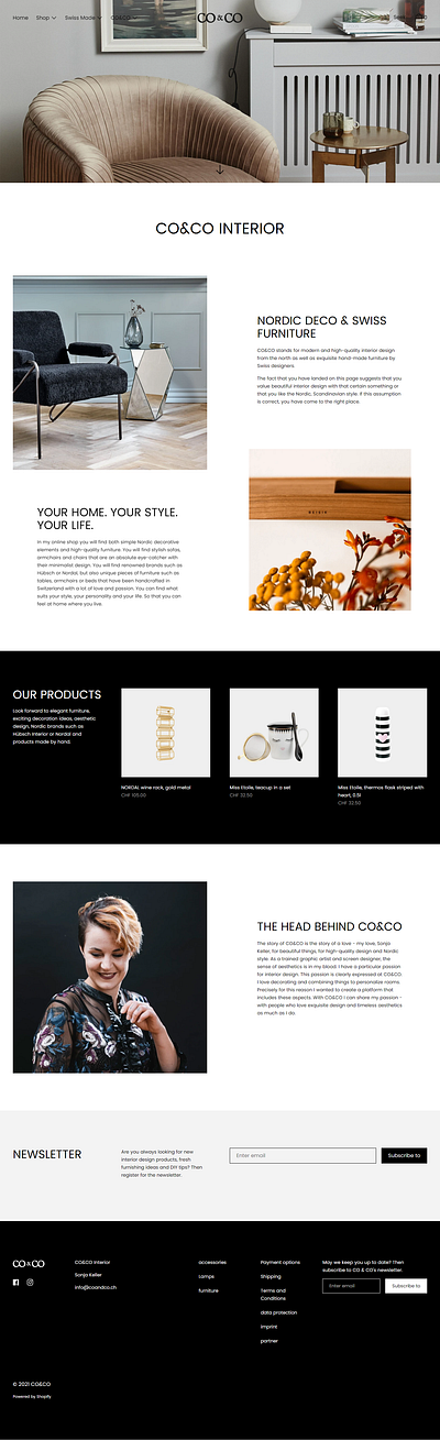 Shopify - Art Photography - Cascade - Landing page shopifytheme