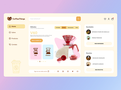 CoffeeThings app appdesign application coffee coffeethings concept design graphic design illustration interface landingpage logo page template things ui ux